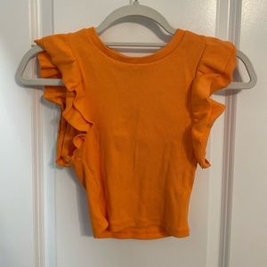Zara ruffle sleeve top